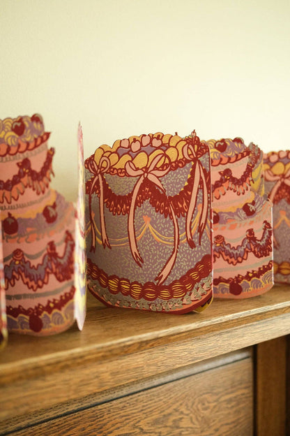 East End Press - BIRTHDAY CAKE CONCERTINA GARLAND