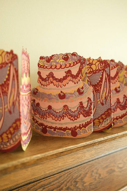 East End Press - BIRTHDAY CAKE CONCERTINA GARLAND