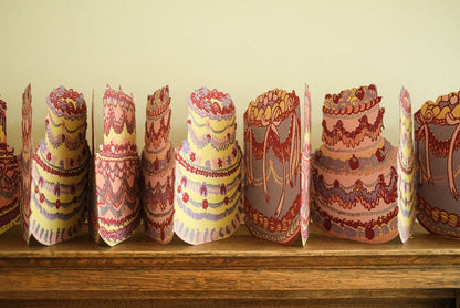 East End Press - BIRTHDAY CAKE CONCERTINA GARLAND