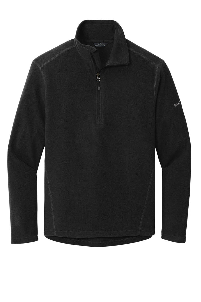 Black / Men's / XS Custom Eddie Bauer Half-Zip Microfleece Jacket - Corporate Gifts