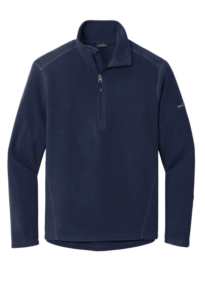 Navy / Men's / XS Custom Eddie Bauer Half-Zip Microfleece Jacket - Corporate Gifts