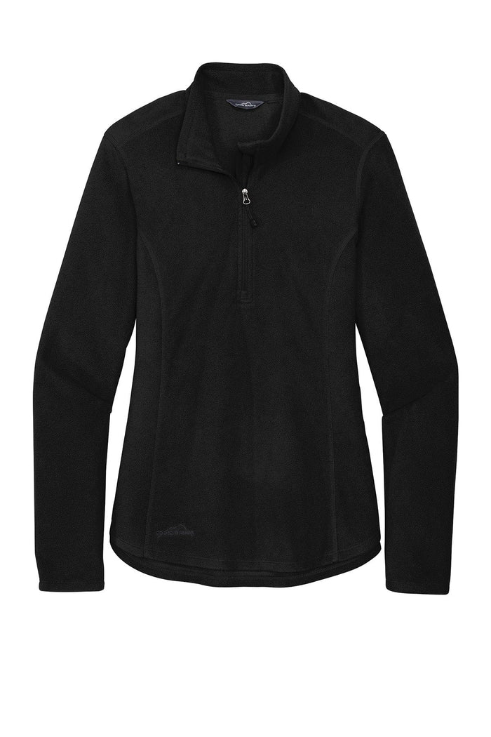Black / Women's / XS Custom Eddie Bauer Half-Zip Microfleece Jacket - Corporate Gifts