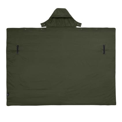 Olive Green Custom Eddie Bauer Puffy Camp Poncho - Corporate Gifts