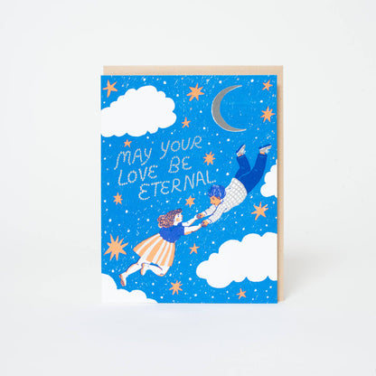 Egg Press Manufacturing - Congrats Eternal Love Letterpress Greeting Card by Phoebe Wahl: Paper tab