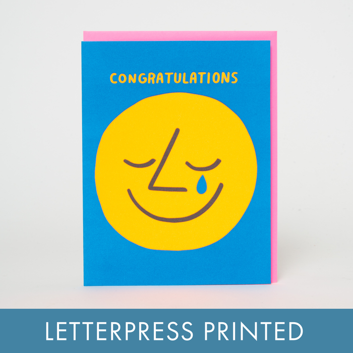 Egg Press Manufacturing - Congrats Tear Letterpress Greeting Card by Ashkahn: Paper tab