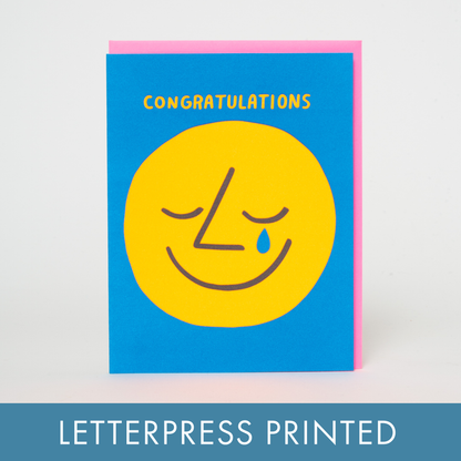 Egg Press Manufacturing - Congrats Tear Letterpress Greeting Card by Ashkahn: Paper tab