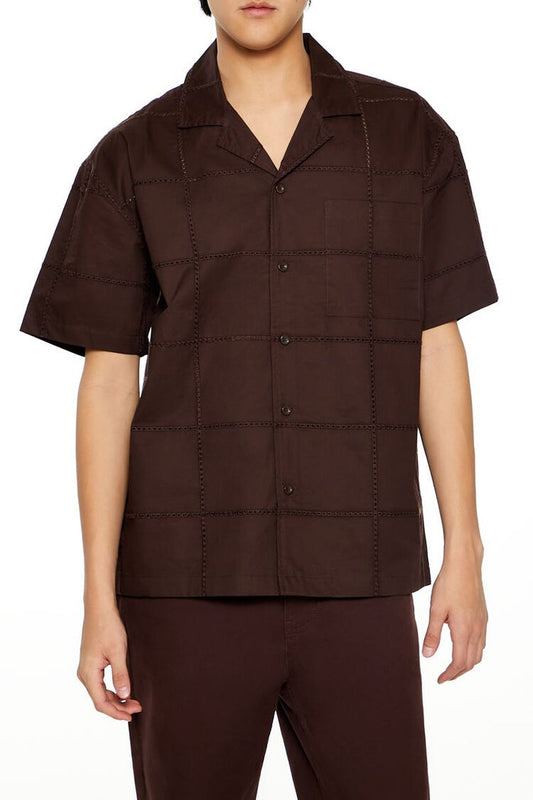 Embroidered Grid Shirt
