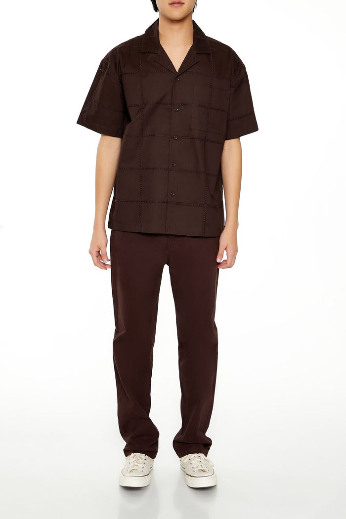 Embroidered Grid Shirt