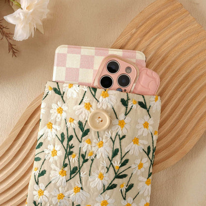 Embroidery Floral Book Sleeve - D
