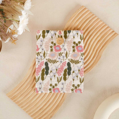 Embroidery Floral Book Sleeve - E