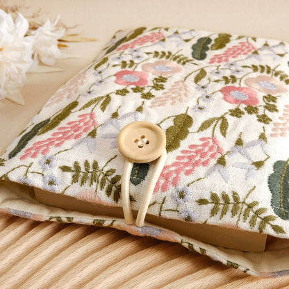 Embroidery Floral Book Sleeve - E