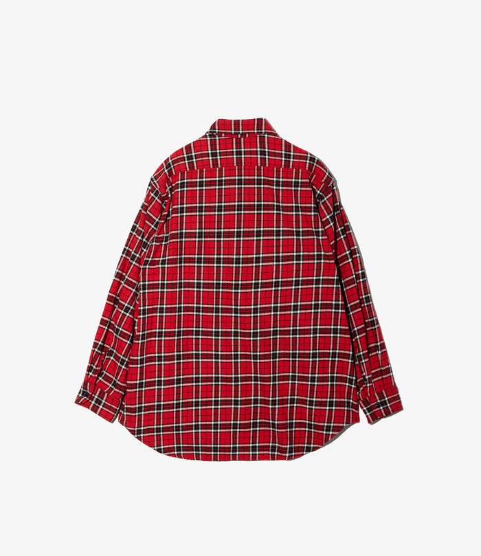 Engineered Garments Workaday Utility Shirt - Red Cotton Twill Plaid