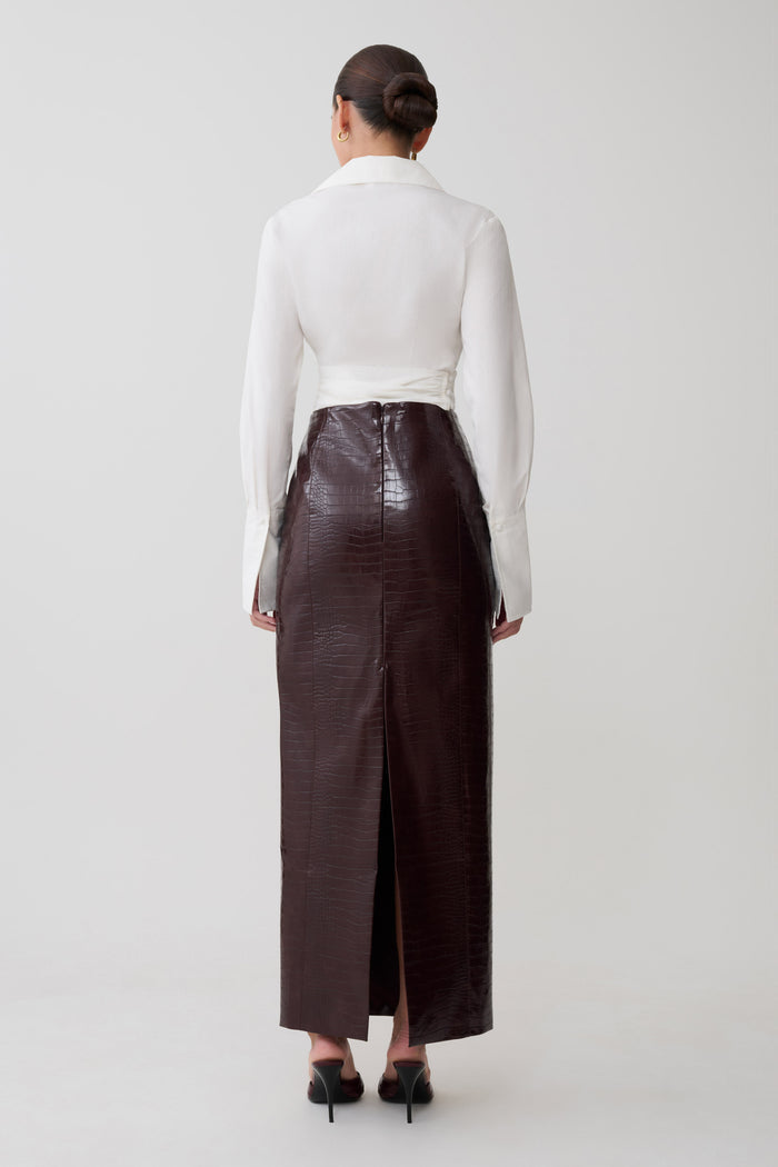 Eugenia Wrap Cotton Shirt - White