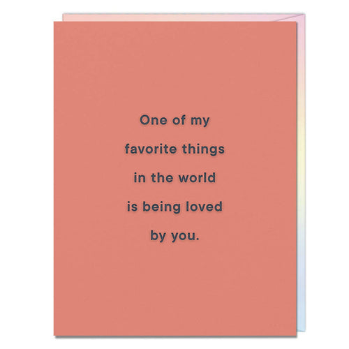 Favorite Things In The World Love Card - Carvell Wallace