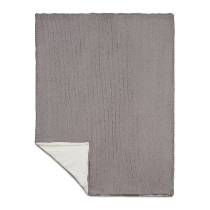 Custom Cable Knit Sherpa Blanket - Corporate Gifts
