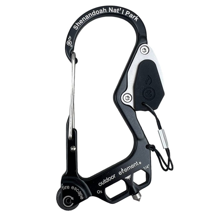Shenandoah Nat'l Park Fire Escape Multitool Carabiner & Firestarter