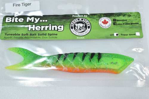 bite my herring artificial salmon trout cut bait
