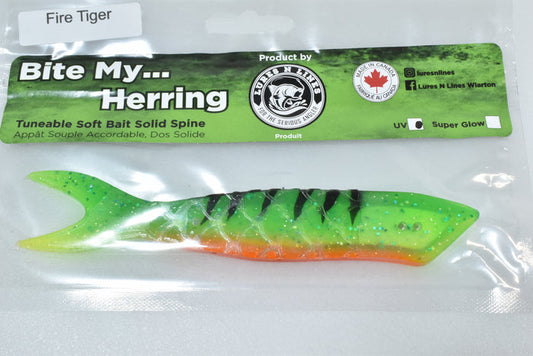 bite my herring artificial salmon trout cut bait
