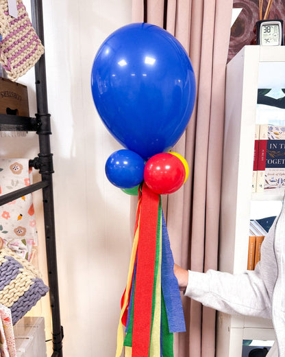 Jenn & Co. Balloons Balloon Wand Plain Primary Colors First Day of / Back to School Balloons