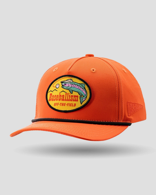 Fishing Club Patch Rope Cap - Orange