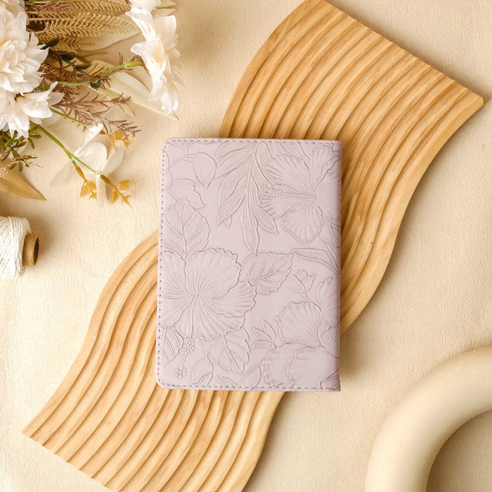Floral Leather Kindle Case - Lavender
