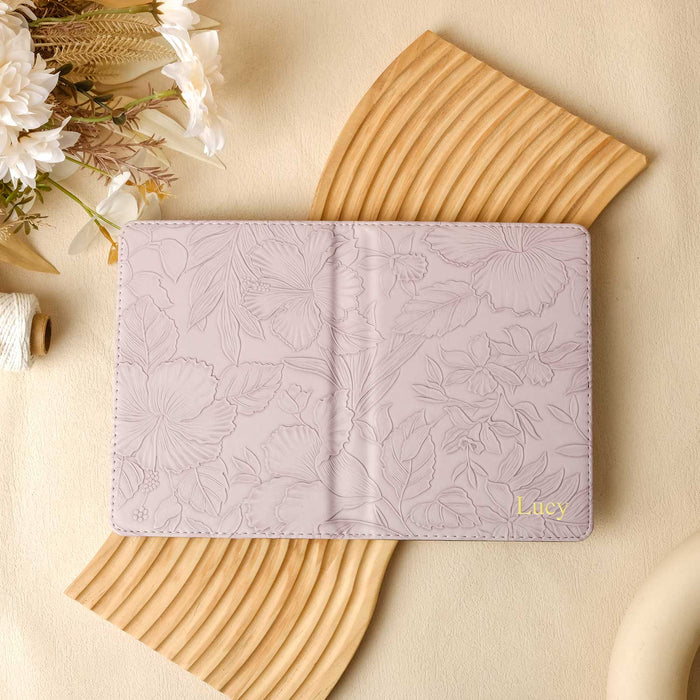 Floral Leather Kindle Case - Lavender