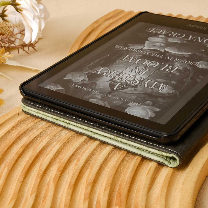 Floral Leather Kindle Case - Lavender