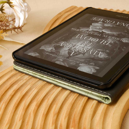 Floral Leather Kindle Case - Lavender