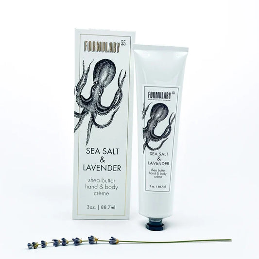 Formulary 55 Shea Butter Hand and Body Creme Tube - Sea Salt & Lavender