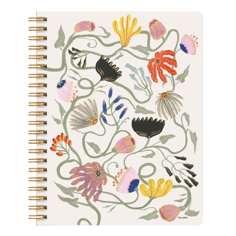 Seedlings Francis Floral Big Wire Notebook
