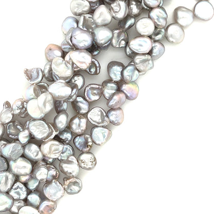 One Silver/purple  sm. Keishi Fresh Water Pearl, 16'' Pearl Strand
