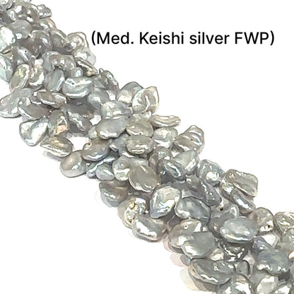 One med.  Keishi Fresh Water Pearl, 16'' Pearl Strand