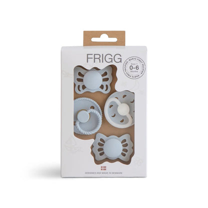 FRIGG - First Pacifier - Moonlight Sailing - Powder Blue (4 Pack) - Mabel & Fox