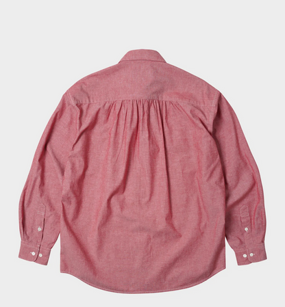FrizmWorks Cigarette Pocket Chambray Shirt - Red