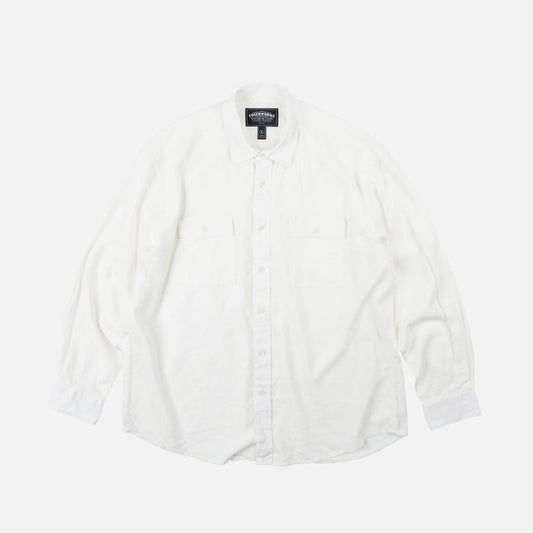 FrizmWorks OG Cigarette Pocket Linen Rayon Shirt - Ivory