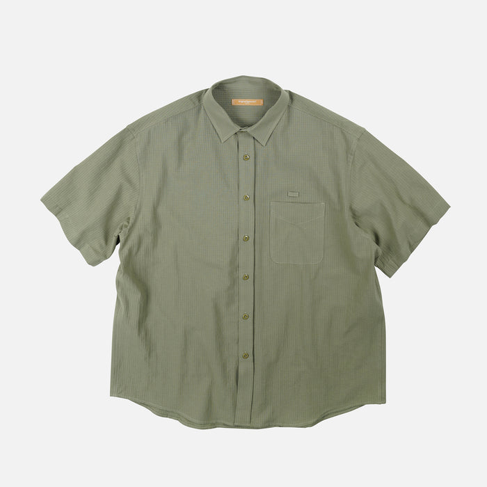 FrizmWorks OG Dobby Weave Seersucker Half Shirt - Olive