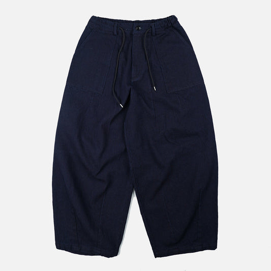FrizmWorks Sashiko Denim Balloon Pants - Indigo