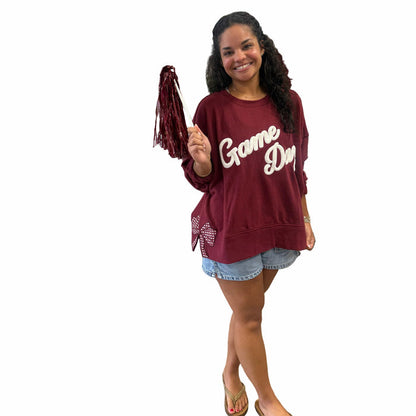 Shiraleah Game Day Maroon Sweatshirt