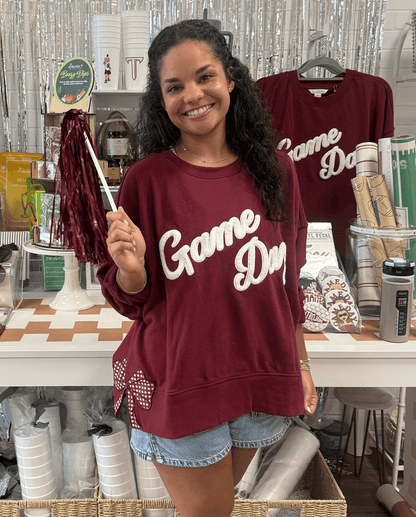 Shiraleah Game Day Maroon Sweatshirt