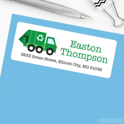 Garbage Truck Address Labels