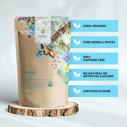 Gardenika Laxative Loose Leaf Herbal Tea, USDA Organic, Caffeine Free - 4 oz (114g) -