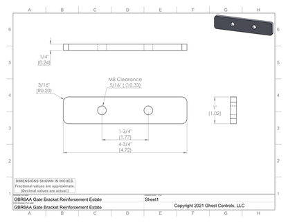 Gate Bracket Reinforcement - GBR6AA
