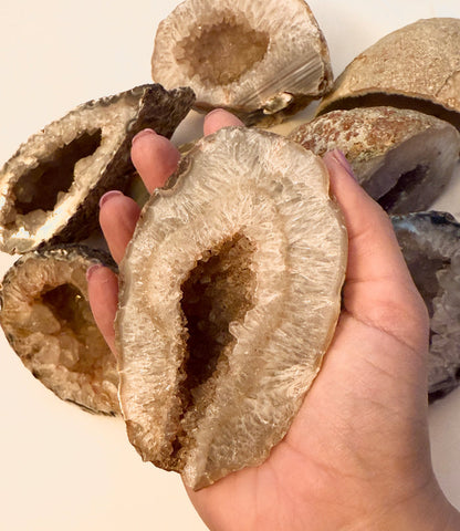 Geode Agate, gemstone surprise mining bucket