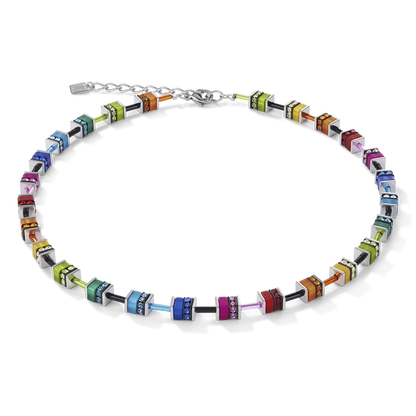 GeoCUBE® Halskette classic Polaris & Strass multicolor - 4409/10-1500