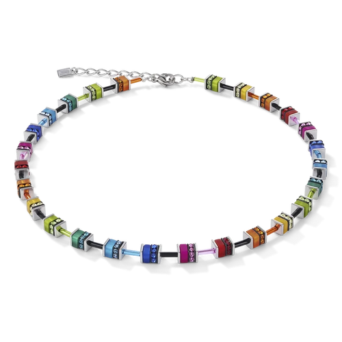 GeoCUBE® Halskette classic Polaris & Strass multicolor - 4409/10-1500