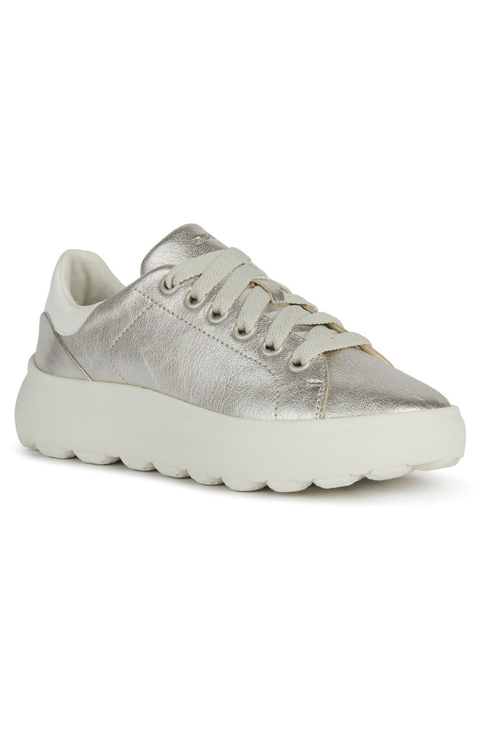Geox D45TCC Spheric Gold Optic White Trainer - Dotique
