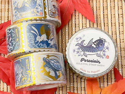 Gold Foil Porcelain Stamp Washi Tape