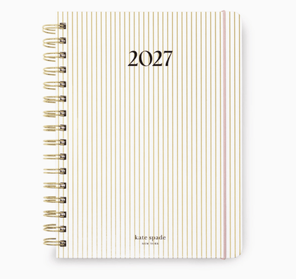 Kate Spade Calendars and Planners Gold Pinstripe 12 Month Planner