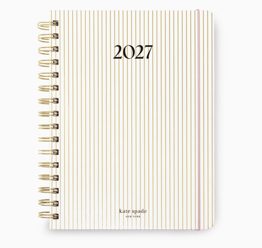 Kate Spade Calendars and Planners Gold Pinstripe 12 Month Planner