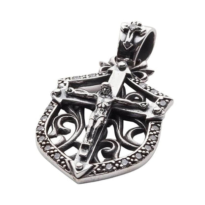 Side profile displaying the thickness and solid construction of the pendant